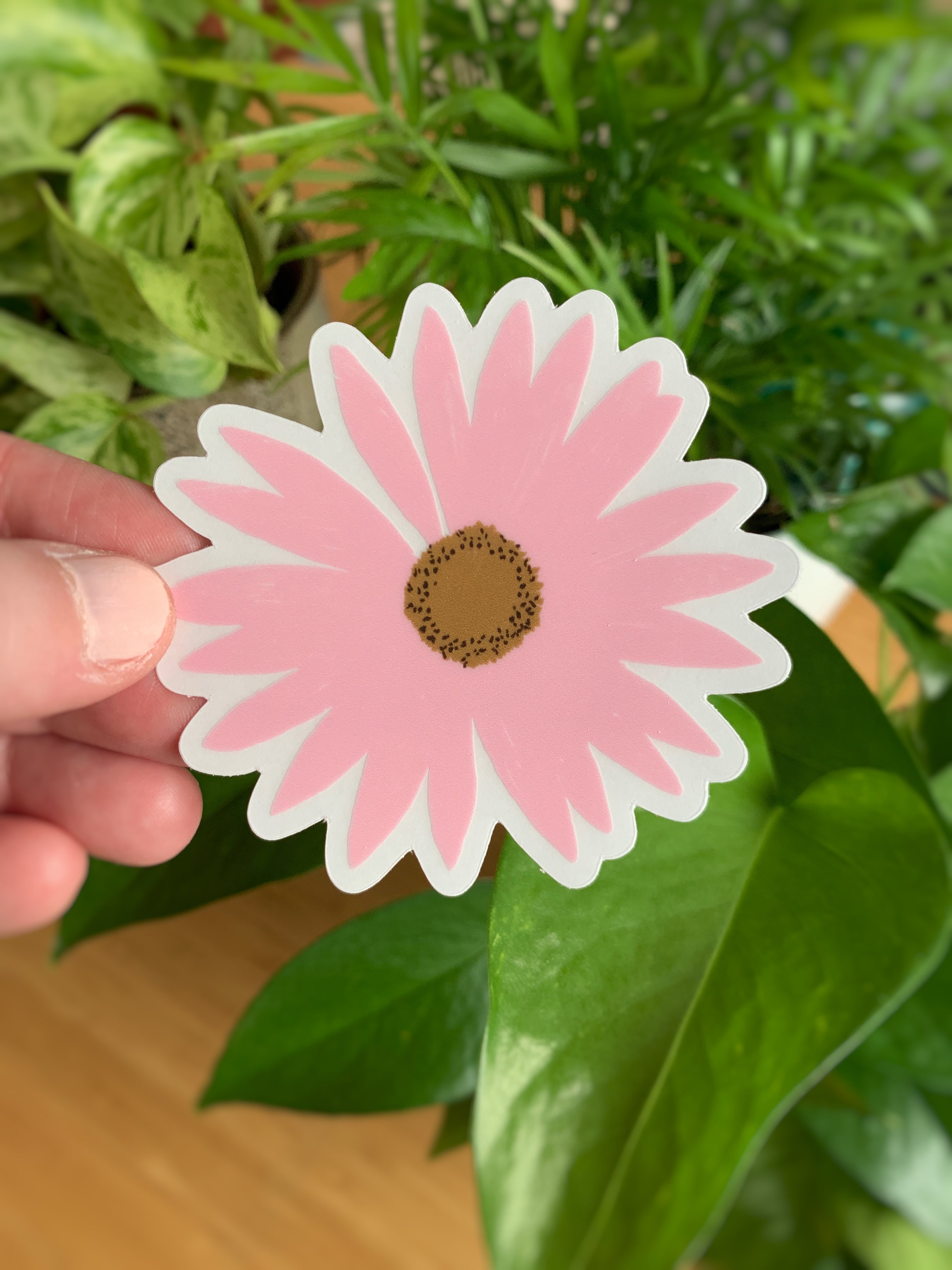 Pink Daisy Sticker Pink Daisy | Sticker – WavelyWade