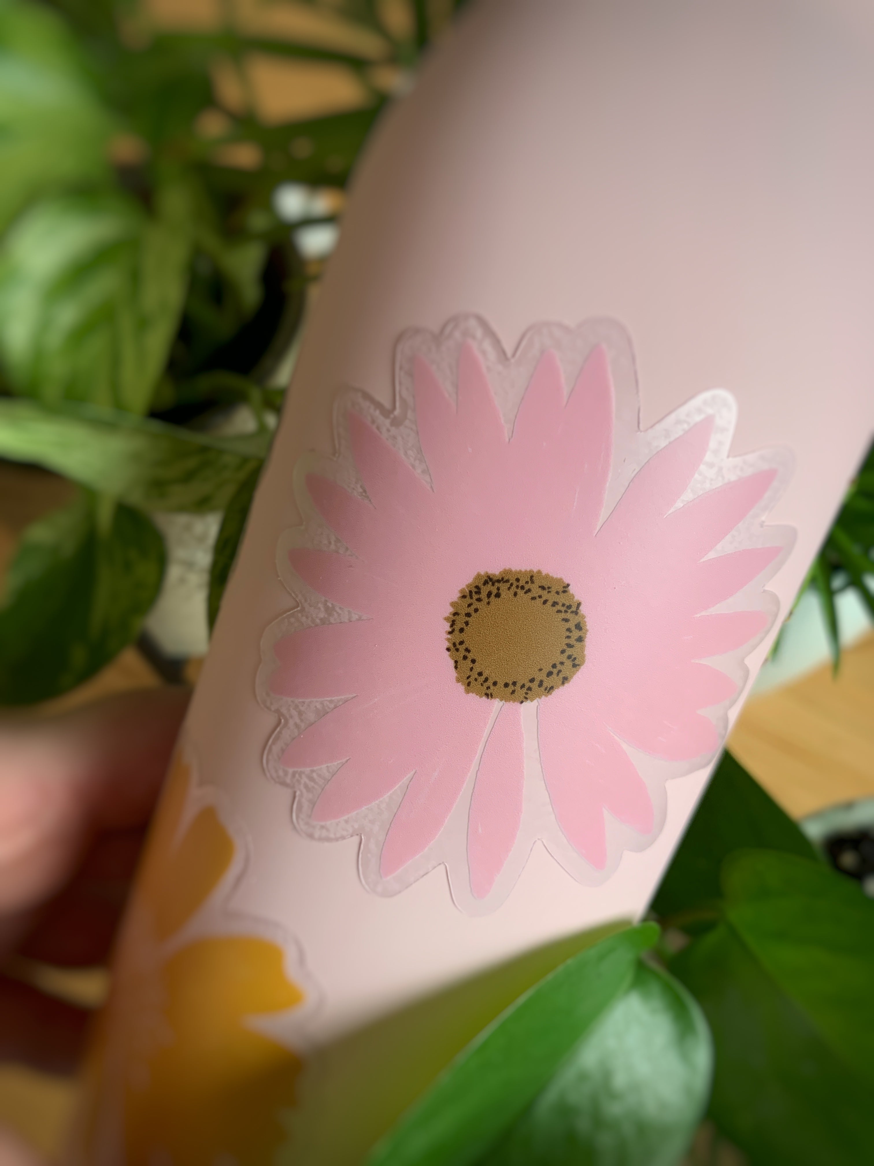 Pink Daisy Sticker Pink Daisy | Sticker – WavelyWade
