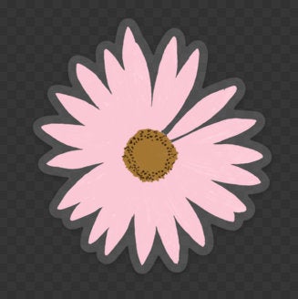 Pink Daisy Sticker Pink Daisy | Sticker – WavelyWade
