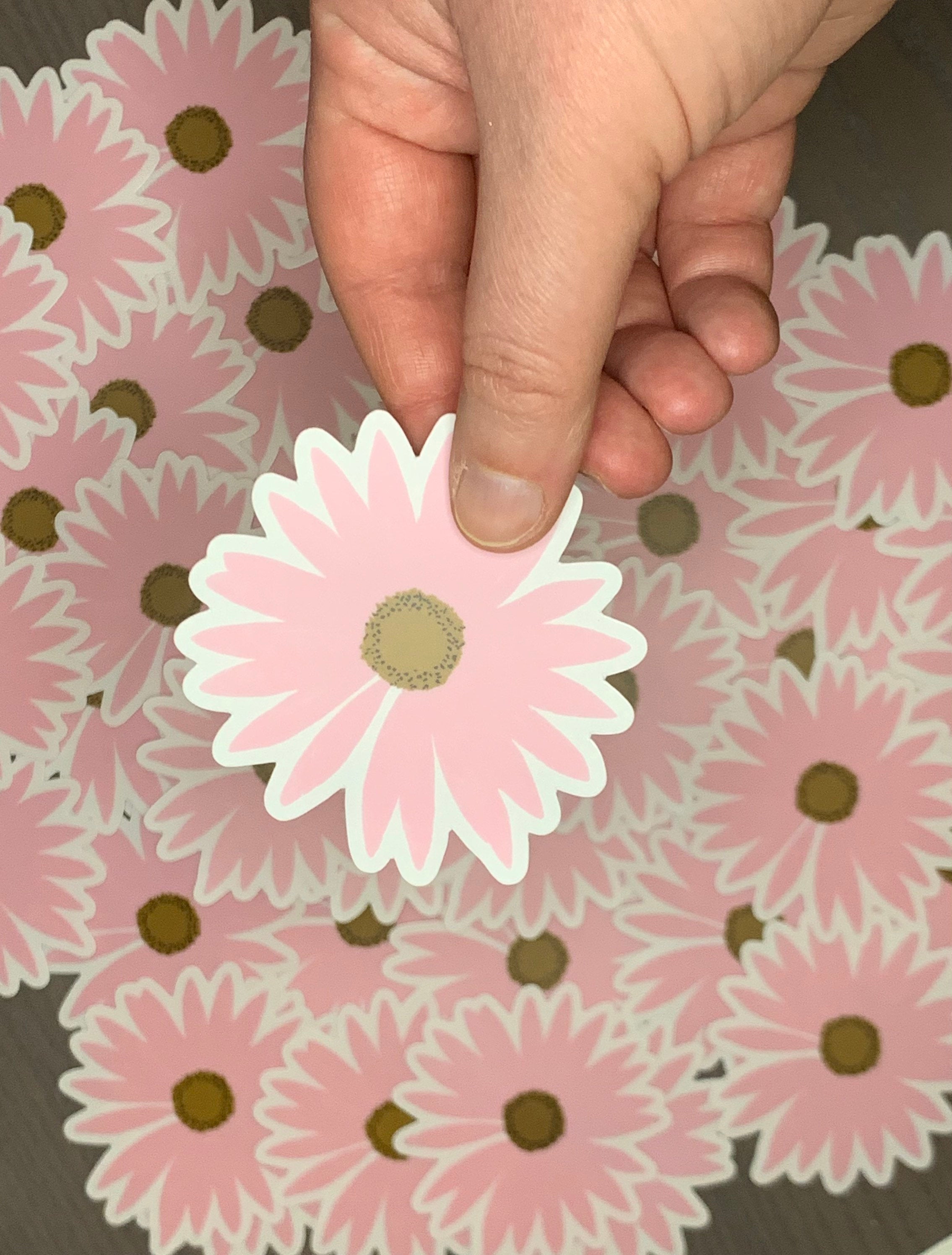 Pink Daisy Sticker Pink Daisy | Sticker – WavelyWade